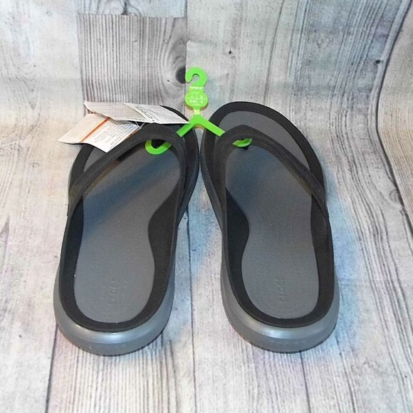 CROCS Swiftwater Wave Flip Black Flip Flop Sandals Mens Size 11 main image 8